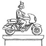 Bamberger Reiter auf Motorrad